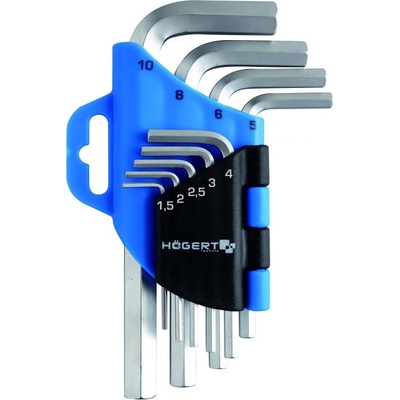 Hoegert Sada imbusových kľúčov 9ks 1,5-10mm krátke HT1W802