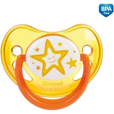 Canpol Анатомична силиконова залъгалка Canpol - Night Dreams, 0-6 месеца, звездичка (22/500c)