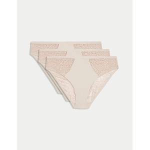 Marks & Spencer Високо изрязани слипове Body Soft, комплект от 3 броя Marks & Spencer бежови Marks & Spencer | Bezhov | ЖЕНИ | S