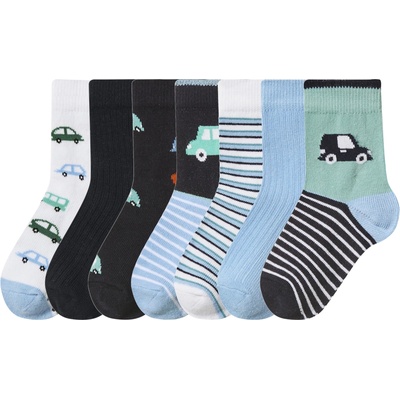 Lupilu Dětské ponožky s BIO bavlnou 7 párů tmavě modrá modrá mintová – Zboží Dáma