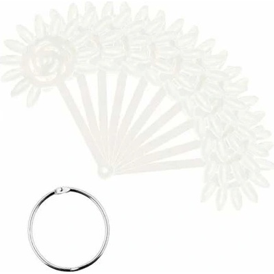 Starnails Vzorník na UV gel/gel lak/ lak, NATURAL- tvar mandle, sluníčko malé na tyčince 10 ks