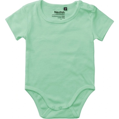 Neutral Detské body s krátkymi rukávmi z organickej Fairtrade bavlny Dusty mint