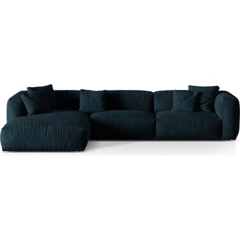 Micadoni Тъмносин кадифен модулен ъглов диван (ляв ъгъл) Martina - Micadoni (MIC_LC_120_F1_MARTINA5)