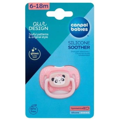 Canpol babies Exotic Animals Silicone Soother Panda 6-18m симетричен силиконов биберон