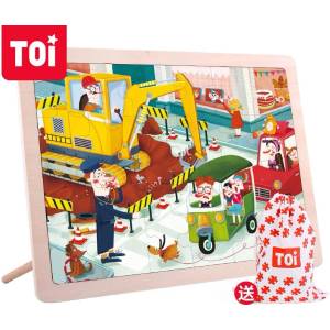 Toi World Дървен пъзел, Toi World, Строителни машини, 24 части (TWTP016)