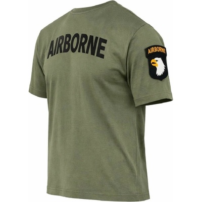 Fostex triko Airborne s nášivkou 101 divize na rukávu zelené
