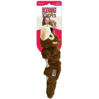 KONG Scrunch Knots Squirrel MEDIUM / LARGE - играчка за куче, от плат и въже с възли, от вътре - САЩ - NKS13E