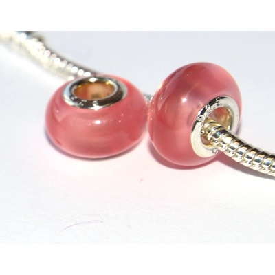 Fashion Jewerly Korálek na náramek Skleněná kráska Růžová půvabná dáma Pink 3112
