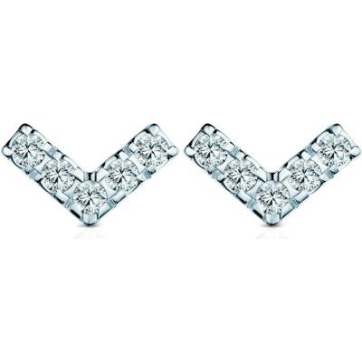 SAVICKI Náušnice Share Your Love biele zlato, diamanty SYL-K01-BR-005-DIA-B
