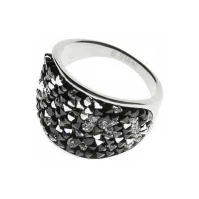 Aktual Ocelový prsten s krystaly Crystals from Swarovski PEPPERLV1001 PEP