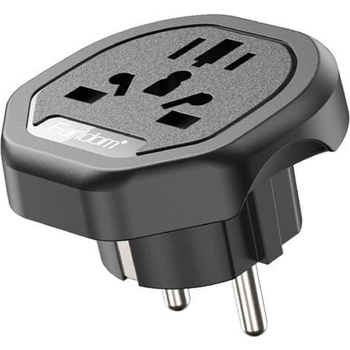 Earldom Преходник Earldom ES-SC26, UK/US/AU към EU шуко, 250V, Универсален, Черен - 40523 (40523)