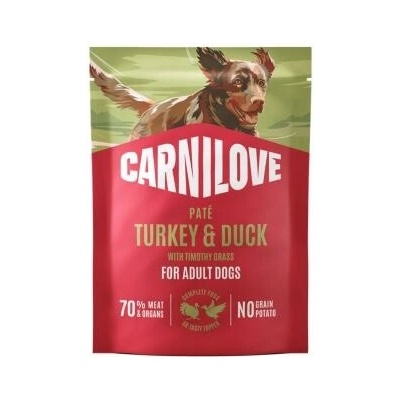 Carnilove Dog Pouch Paté Turkey & Duck with Timothy Grass 12 x 300 g