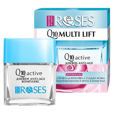 AGIVA Q10 multi lift Дневен гел крем против бръчки q10, хиалуронова киселина, пептид и розова вода (999423)