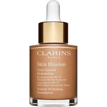Clarins Face Make-up True Radiance rozjasňující hydratační make-up pro dokonalý vzhled SPF15 113 Chestnut 30 ml