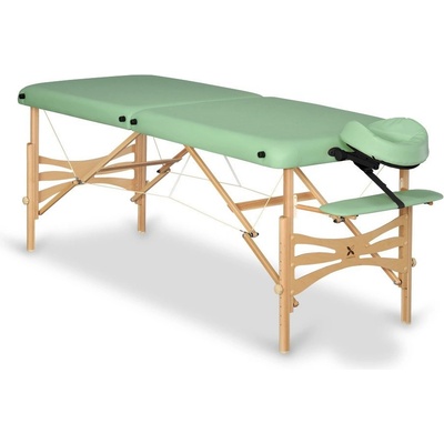 Habys Skladací masážny stôl Panda Farba: pistáciová 22 Vinyl Flex, Veľkosť a farba rámu: 180 x 60 cm buk svetlý od 180 x 60 cm od 12,5 kg 6 farieb