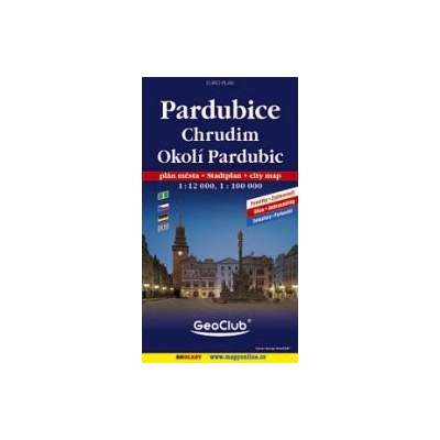 Plán města Pardubice Chrudim měkká: