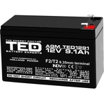 Ted electric АКУМУЛАТОР 12v / 9ah agm ted electric (5949258003263)