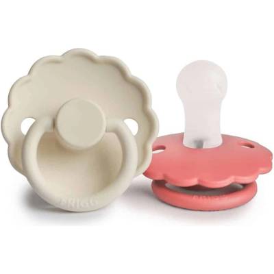 Frigg Daisy kaučuk dvojbalenie cumlíkov Cream/ Poppy