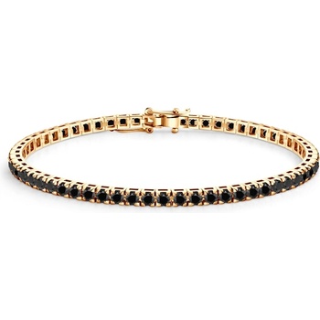 SAVICKI Тенис гривна Luminy 3, 0 мм: злато, черни диаманти