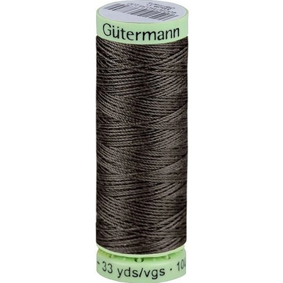 Polyesterové nitě Gütermann Jeans návin 30 m, střední, 702 šedá uhlová