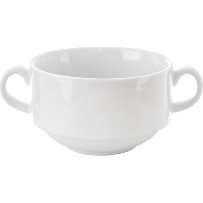 Orion 129842 Porcelánová polévková bílá miska Mona 10,5 cm