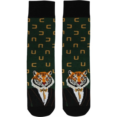 Tiger gentleman veselé ponožky 0549 tmavo zelená