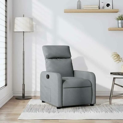 vidaXL 374165 Polohovací světle šedé textil