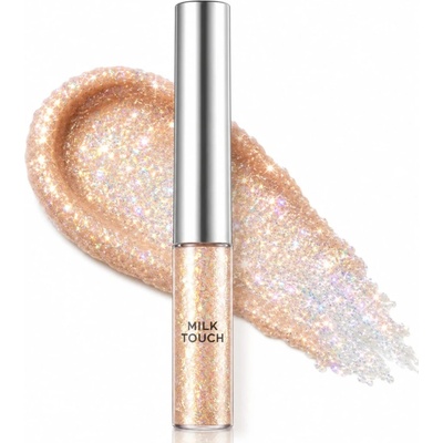 MilkTouch Fairy Jewel Eye Glitter Pink Splash Jewelry Očný glitter s holografickým leskom a presným štetcovým aplikátorom 7 g