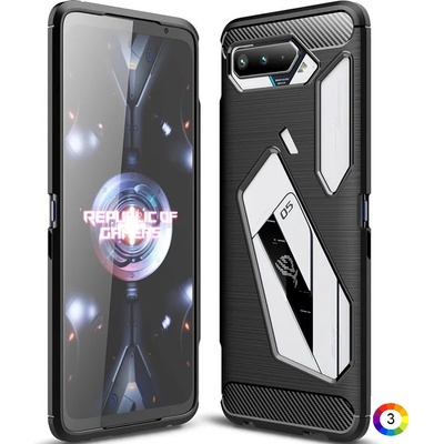 ASUS ROG Phone 5 Удароустойчив Carbon Fiber Калъф и Протектор