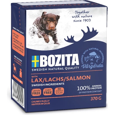 Bozita 6х370г Bozita, консервирана храна за кучета в желе - сьомга