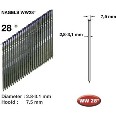 Bostitch S310R90 - hřebíky 3,10 x 90 mm konvexní typ N16 do hřebíkovačky páskované (balení 2000ks)