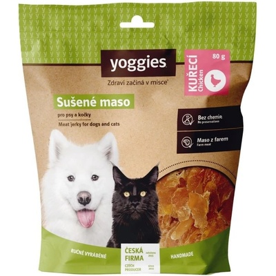 Yoggies Sušené kuracie mäso pre psov Maškrta pre psov 80 g