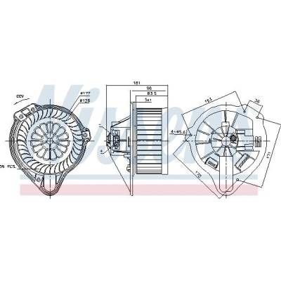 Vnitřní ventilátor NISSENS 87170