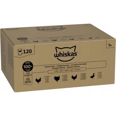 Whiskas Drůbeží hostina Mokré krmivo pro dospělé kočky v želé 120x85 g