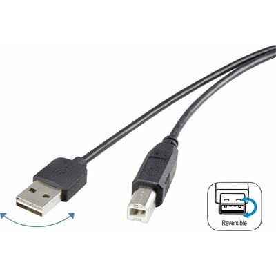 Renkforce USB 2.0 USB-A zástrčka USB-B zástrčka 1.80m černý