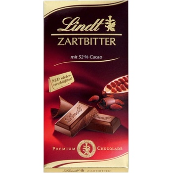 Lindt Zartbitter horká čokoláda s 52% kakaa 100g