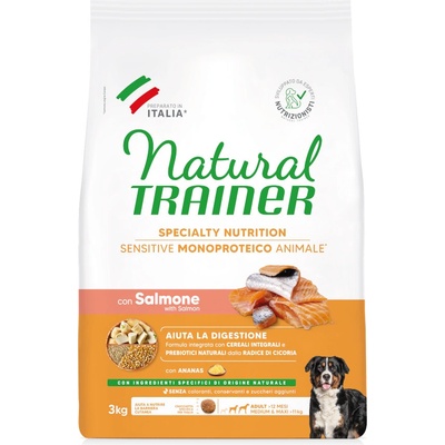 Natural Trainer Sensitive adult střední velké lososové 3 kg
