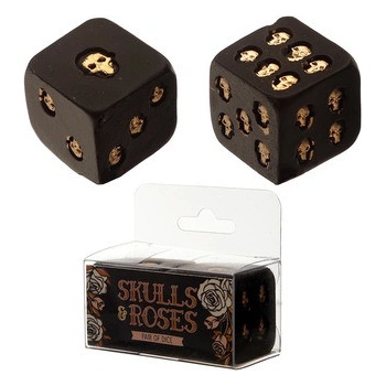 DR Hracie kocky lebka čierno-zlaté