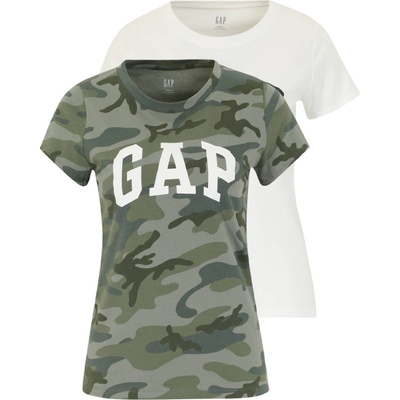 Gap Petite Тениска 'FRANCHISE' зелено, бяло, размер S