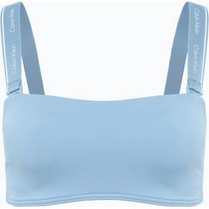 Calvin Klein Горнище на бански костюм Calvin Klein KW0KW02731 Removable Straps - RP faded denim