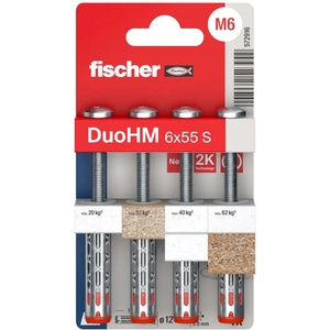 Fischer МЕТАЛЕН ДЮБЕЛ ЗА КУХИНИ Ф12Х55ММ FISCHER DuoHM 6x55 S (4048962523942)