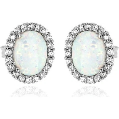 Zlatnictví U Kostela stříbrné opálové náušnice 185