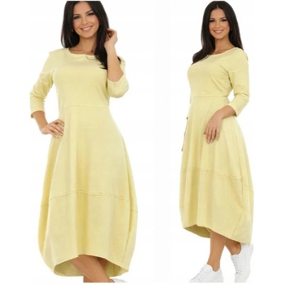 Fashionweek teplákové šaty oversized MF896 Lemon