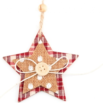 Dřevěná vánoční dekorace - Hvězda FU0008-08