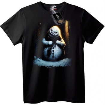 NOONEBRAND Тениска Хелоуин Skull Снежен Човек - L, White