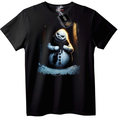 NOONEBRAND Тениска Хелоуин Skull Снежен Човек - L, White