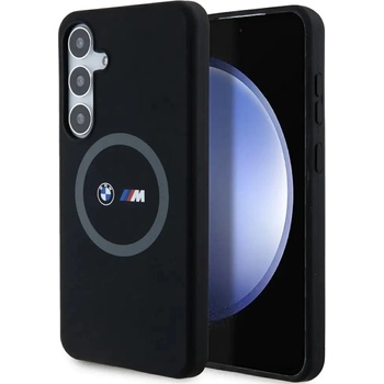 BMW Кейс BMW M Silicone Printed Ring MagSafe за Samsung Galaxy S24 Plus, черен (BMW000805-0)