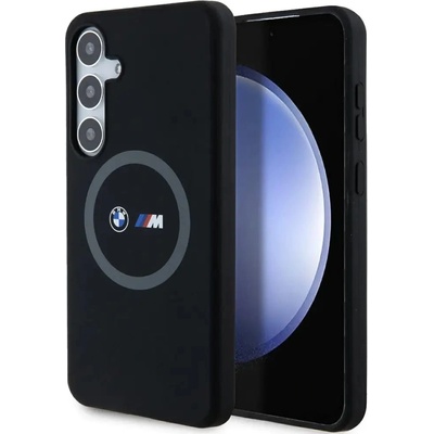 BMW Кейс BMW M Silicone Printed Ring MagSafe за Samsung Galaxy S24 Plus, черен (BMW000805-0)