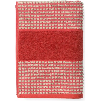 Juna Кърпа Check 70 x 140 см цвят червен пясък (615032)