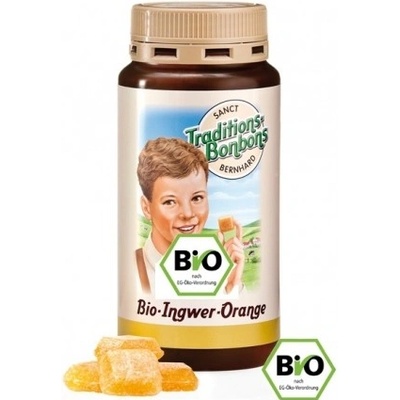 Sanct Bernhard Tradiční bonbóny BIO zázvorové s pomerančem 170 g